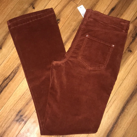 Long Tall Sally Corduroy Orange Bootcut Trousers - Picture 4 of 7